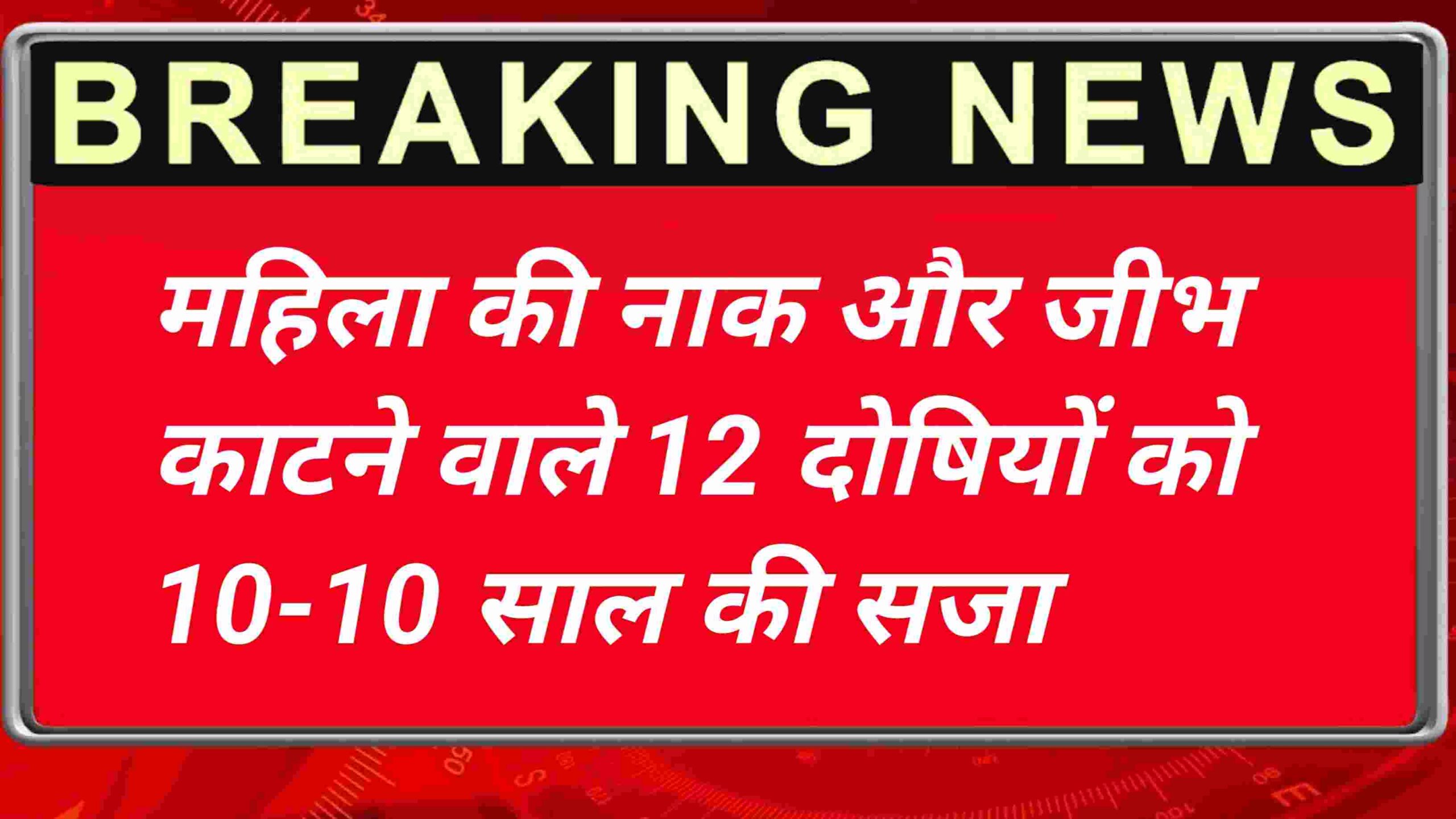 महिला की नाक और जीभ काटने वाले 12 दोषियों को 10-10 साल की सजा